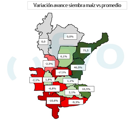 Mapa maíz vs promedios